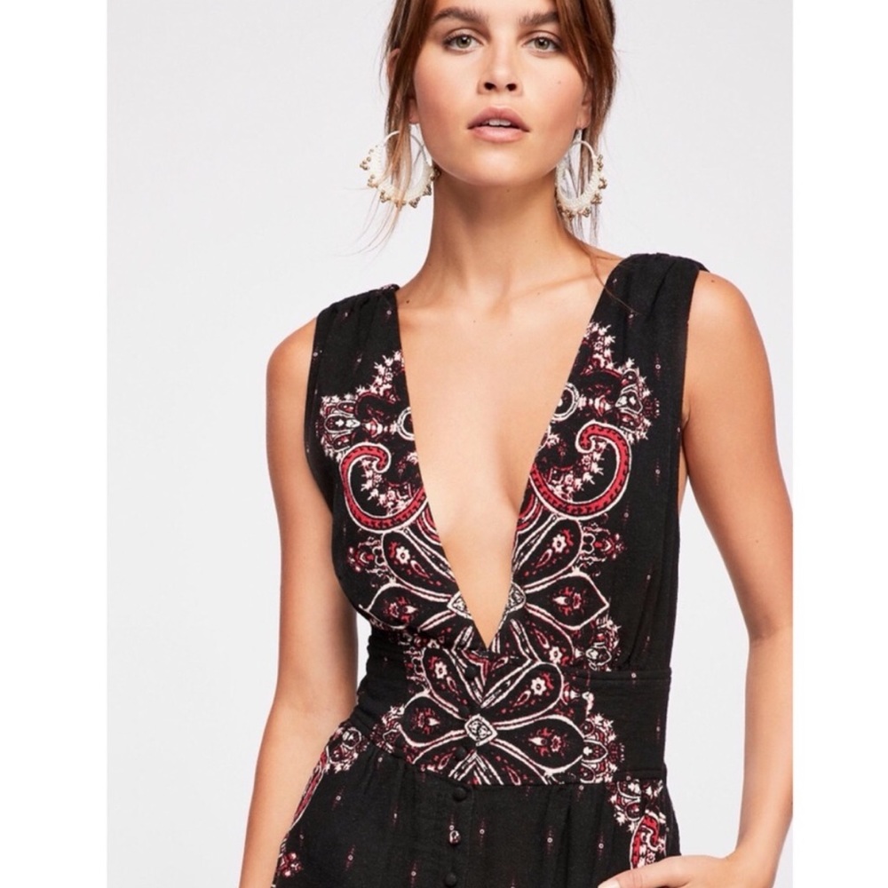 Free People Black Setting Sun Jumpsuit - Picture 3 of 7